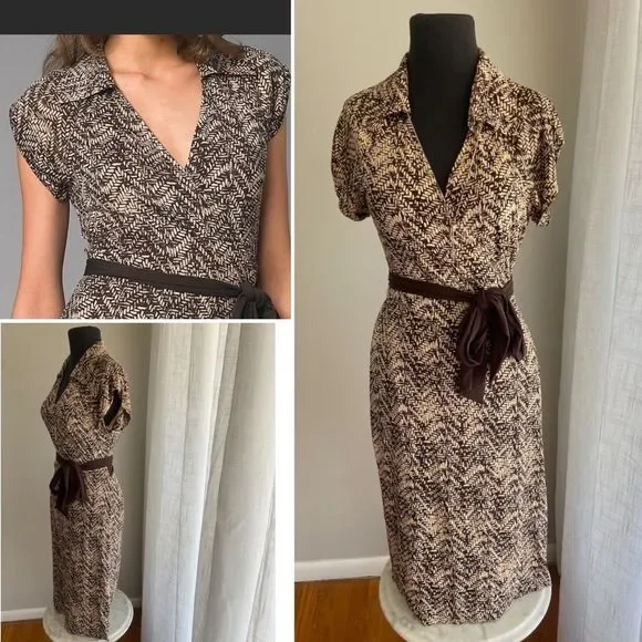 Diane Von Furstenberg Dresses Dvf Delphine Short Sleeve Tie